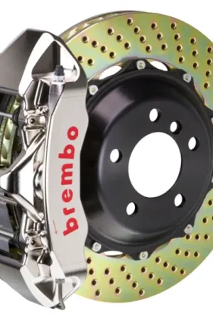 Brembo 03-06 G35 Sedan/Coupe/03-08 350Z Fr GTR BBK 6 Pist Billet 380x32 2pc Rotor Drilled- Nickel Hot Picks