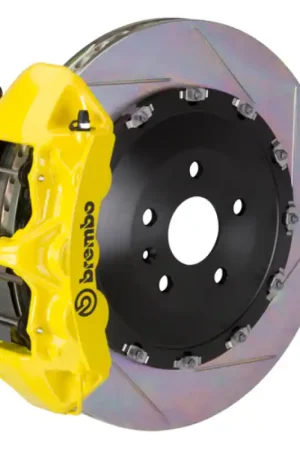 Brembo SS Front GT BBK 6 Piston Cast 405x34 2pc Rotor Slotted Type-1- Yellow Weekend Sale