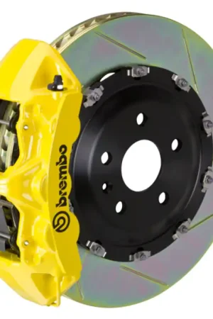 Best Price Brembo 00-02 RS4 Front GT BBK 6 Piston Cast 380x34 2pc Rotor Slotted Type-1- Yellow