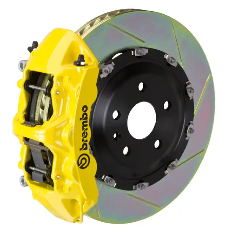 Best Price Brembo 00-02 RS4 Front GT BBK 6 Piston Cast 380x34 2pc Rotor Slotted Type-1- Yellow