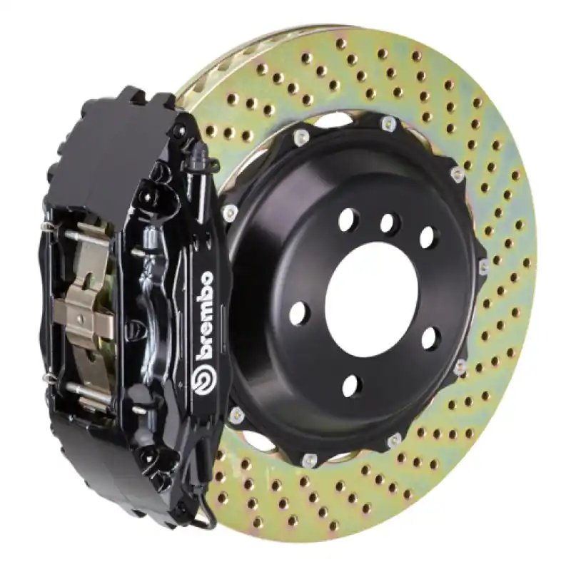 Brembo 12-16 FR-S/12-20 BRZ/22+ GR86 Front GT BBK 4 Piston Cast 2pc 332x32 2pc Rotor Drilled-Black Holiday Sale