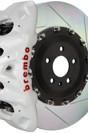 Brembo 17-20 RS3 Sedan Front GT BBK 6 Piston Cast 380x34 2pc Rotor Slotted Type-1- White Limited Edition