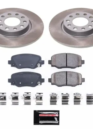 Power Stop 14-22 Jeep Cherokee Rear Semi-Coated Rotor Kit Affordable