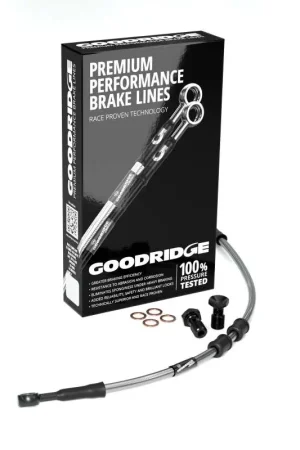 Goodridge 09-16 HD VRSCF +6in Clear Brake Line Kit w/Stainless Steel Fittings In Demand