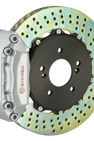 Money Back Guarantee Brembo 95-99 M3 Rear GT BBK 4 Piston Cast 2pc 328x28 2pc Rotor Drilled-Silver