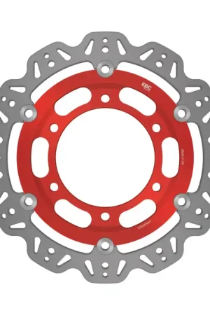 Exclusive EBC 92-98 Triumph Hinckley Trident 900 Front Left/Right Vee Floating Red Rotor