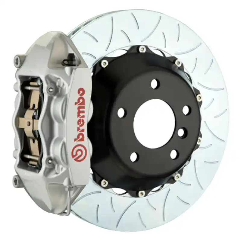 Brembo 19+ 330i Rear GT BBK 4 Piston Cast 380x28 2pc Rotor Slotted Type3-Silver Free Delivery