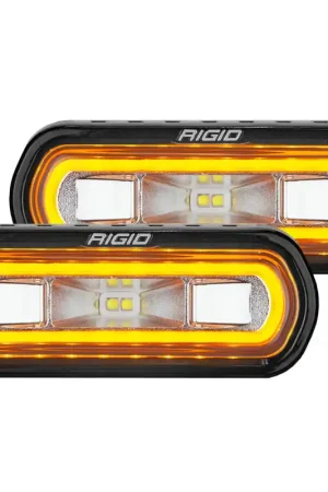 Rigid Industries SR-L Series Surface Mount LED Spreader Pair w/ Amber Halo - Universal While Supplies Last