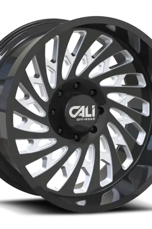 Cast Aluminum Wheels Switchback 9108 GB 20x10 Milled Spokes Gloss Black 6 On 135 Bolt Pattern -25 Offset Cali Offroad Wheels Next Day Delivery