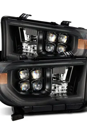 Professional Grade AlphaRex 07-13 Toyota Tundra NOVA LED Proj Headlights Alpha-Black w/Activ Light/Seq Signal/DRL