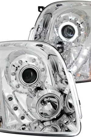 Next Day Delivery ANZO 2007-2014 GMC Yukon Projector Headlights w/ Halo Chrome (CCFL)