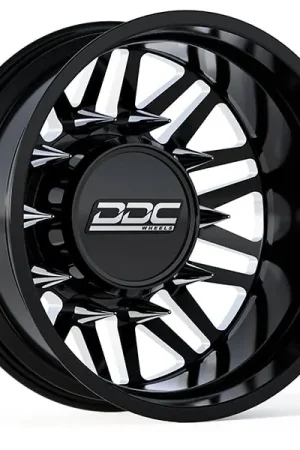 DDC Black/Milled Aftermath 22"x8.25" Wheel Set 94-18 Ram 3500 | 92-10 GM 3500 Dually Budget