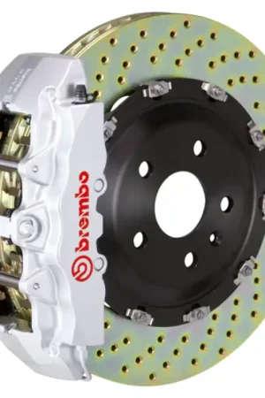Brembo 05-11 G55 AMG Front GT BBK 8 Piston Cast 380x34 2pc Rotor Drilled-Silver Professional Grade
