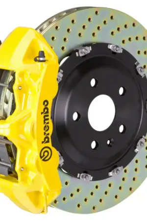Free Returns Brembo 19+ 330i Front GT BBK 6 Piston Cast 380x34 2pc Rotor Drilled-Yellow