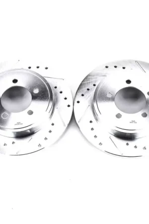 Power Stop 02-10 Ford Explorer Rear Evolution Drilled & Slotted Rotors - Pair Hot Deal