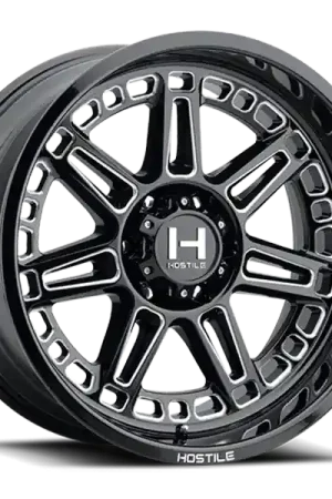Genuine Hostile Wheels Lunatic H124 Blade Cut 22x12 -44mm Offset 6x135