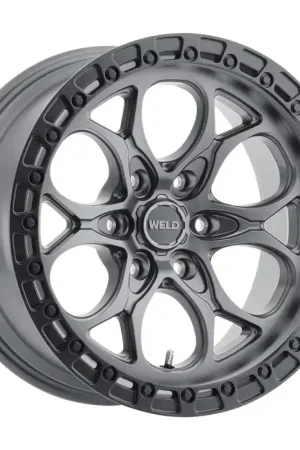 Weld Off-Road W107 20X12 Ledge 6X139.7 ET-44 BS4.75 Satin Gun / Black Ring 106.1 Grab Now