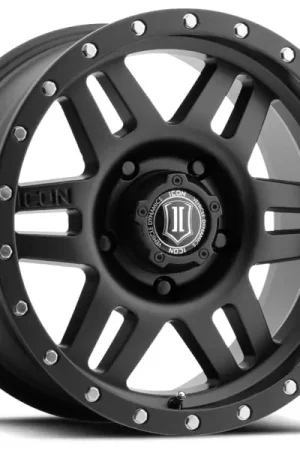 ICON Six Speed 17x8.5 6x135 6mm Offset 5in BS 94mm Bore Satin Black Wheel Cheap