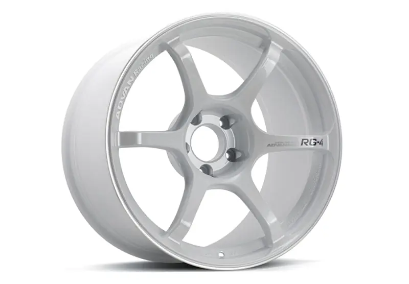 Big Sale Advan RG-4 18x8 +47 5x100 Racing White Metallic and Ring Wheel