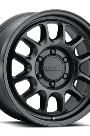 Raceline 958B Rogue 16x8in / 6x139.7 BP / 0mm Offset / 106.1mm Bore - Satin Black Wheel Clearance