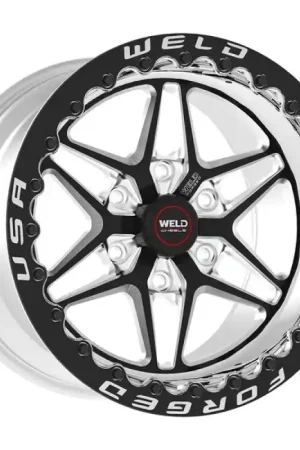 Get Yours Weld RT-S S81 15x10 / 5x115 BP / 6.5in BS Black Wheel - Black Single Beadlock MT