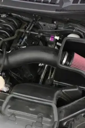 JLT 15-19 Ford F-150 5.0L Black Textured Cold Air Intake Kit w/Red Filter Luxury