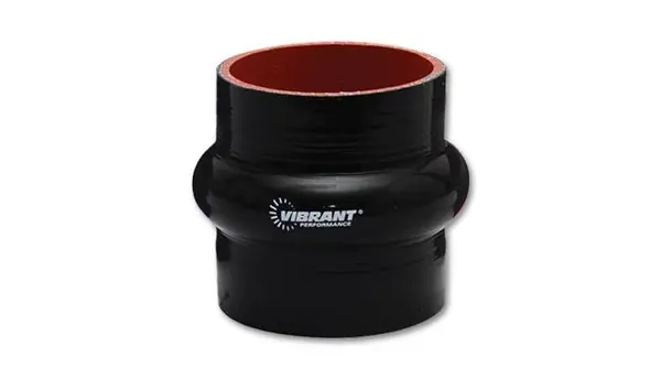 Weekend Sale Vibrant 4 Ply Reinforced Silicone Hump Hose Connector - 4.5in I.D. x 3in long (BLACK)