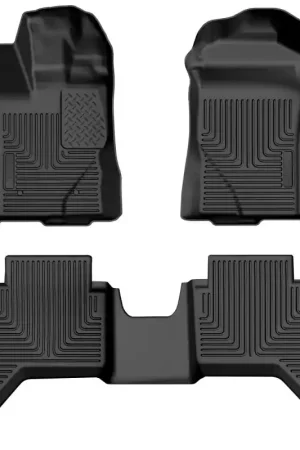 Husky Liners 2024 Ford Ranger CC/SuperCrew Weatherbeater Front & 2nd Seat Floor Liners - Black New Release