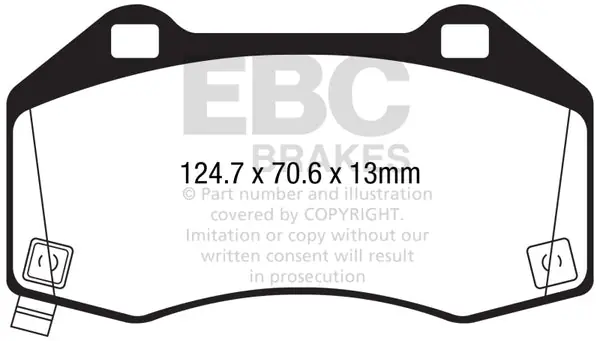 EBC 2017+ Fiat 124 Spider 1.4L Turbo Abarth Greenstuff Front Brake Pads Low Price