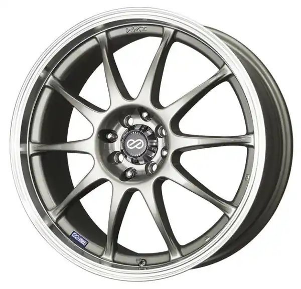 Enkei J10 15x6.5 4x100/114.3 38mm Offset 72.62mm Bore Dia Silver w/ Machined Lip Wheel Premium