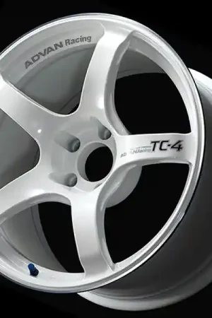 Modern Advan TC4 18x9 +35 5x114.3 Racing White Metallic and Ring Wheel
