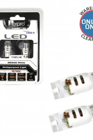 Direct From Manufacturer T10PL1W 1 X cree smd t10 wedge + diffuser - white (Delivery Only)