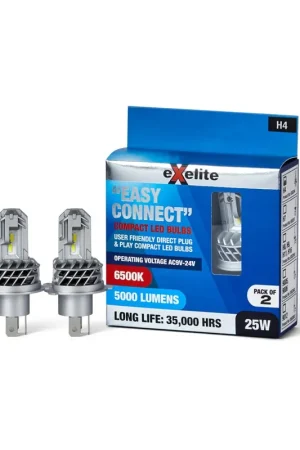 Best Price Exelite Easy-Connect LED Upgrade Globes Suitable for H4 - EXECH4