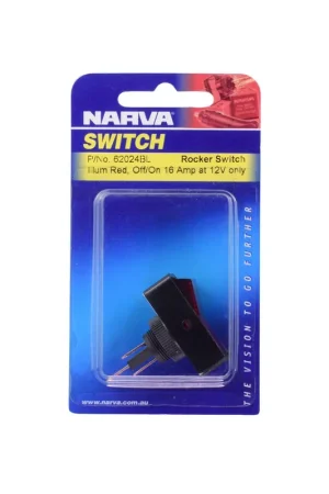 Narva 62024BL Illuminated Off\\/On Rocker Switch (Red) Viral