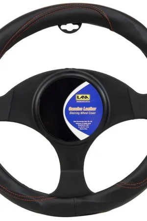 Trusted Brand Ilana Steering Wheel Cover Super Leather Black - 22\\/SUPLSWCBLA (Pickup Only)