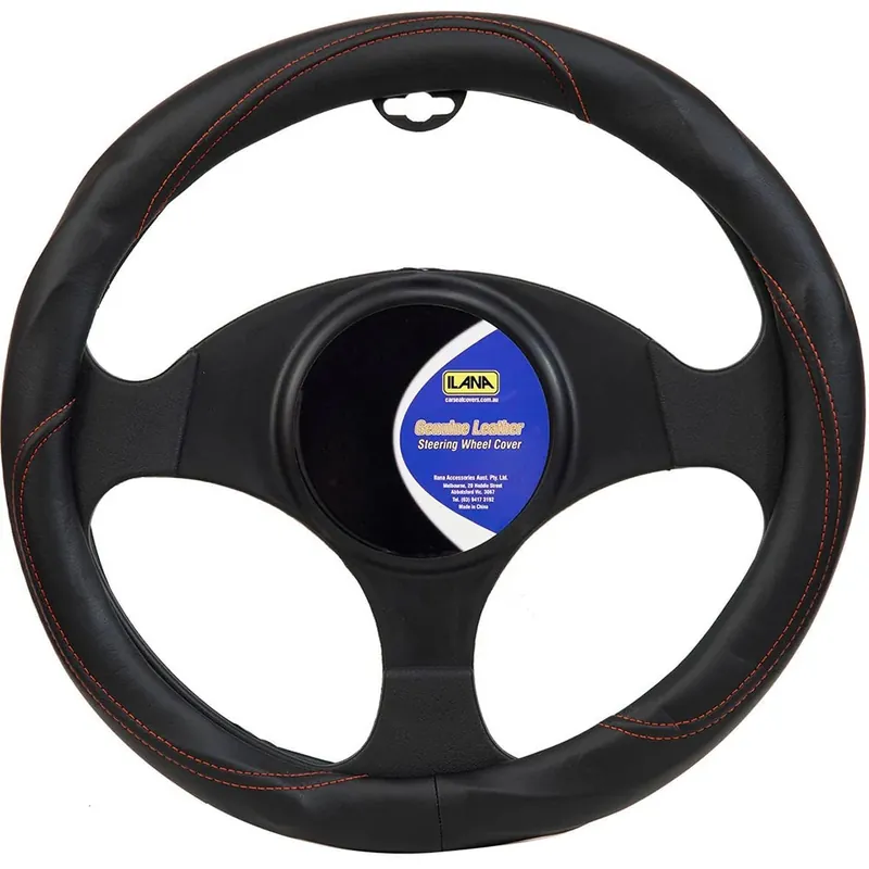 Trusted Brand Ilana Steering Wheel Cover Super Leather Black - 22\\/SUPLSWCBLA (Pickup Only)