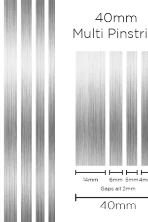 SAAS 40mm Pinstripe - Multi Silver (10m) - 1907 Limited Edition