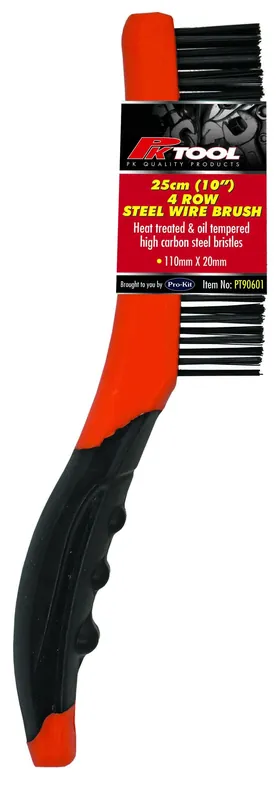 Bargain PKTool 250mm Soft Grip Handle Wire Brush - PT90601 (Pickup Only)