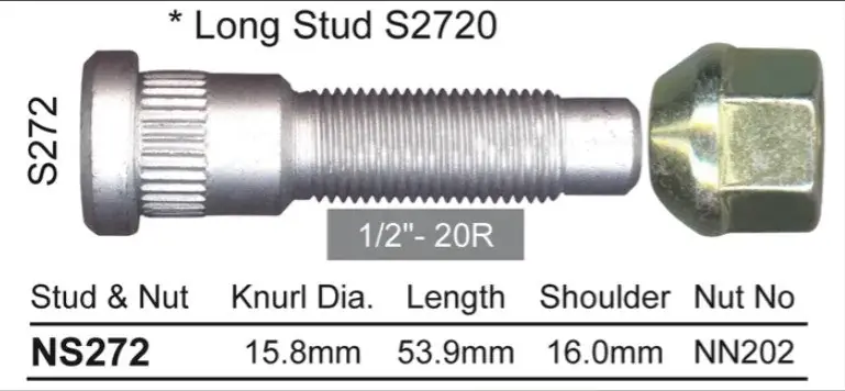 Nice Wheel Stud \\u0026 Nut Set - NS272 Handmade