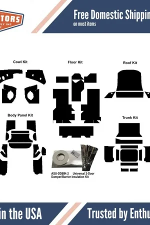 1963-1964 Chevrolet Impala, Chevrolet Chevelle, Chevrolet C10, Insulation Sound Deadener-Kit Price Cut