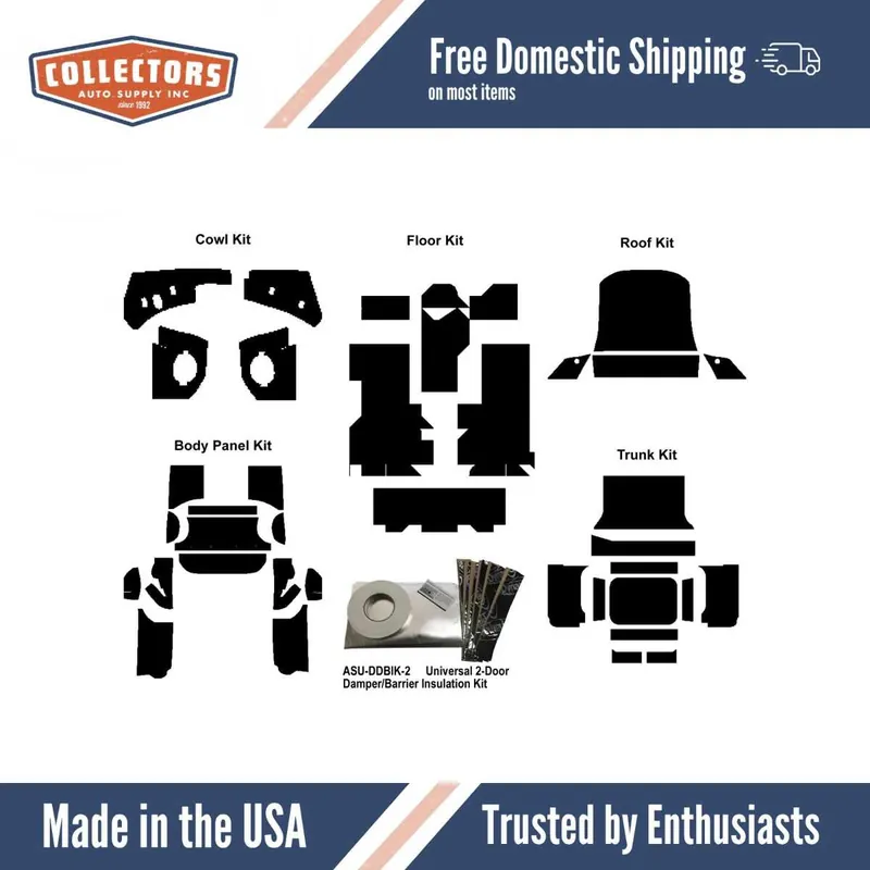 1963-1964 Chevrolet Impala, Chevrolet Chevelle, Chevrolet C10, Insulation Sound Deadener-Kit Price Cut