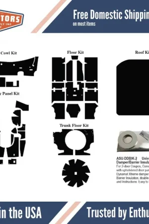 Handmade Insulation Sound Deadener Kit for 1975-1978 Datsun Coupe Acoustishield Complete