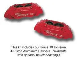 Brand New SSBC Power Drum to Disc Brake Conversion Kit with 2 Inch Drop Spindles & Force 10 Extreme 4-Piston Aluminum Calipers - Front - A140-1