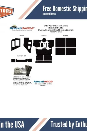 Today Only Kick Panel Insulation Kit for 87-91 Truck Extended Cab Pickup Cowl