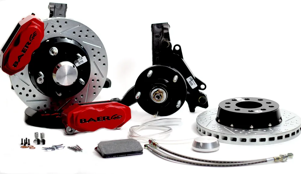 Flash Sale Baer Brakes 4301438R-11 Baer Brakes 11" SS4+ Front Brake Kit, Red, Slot, ARP Studs