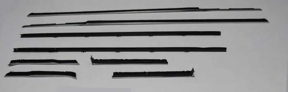 Certified Window Sweeps Weatherstrip for 1964-66 Ford Thunderbird 2-Door Black Front Rear