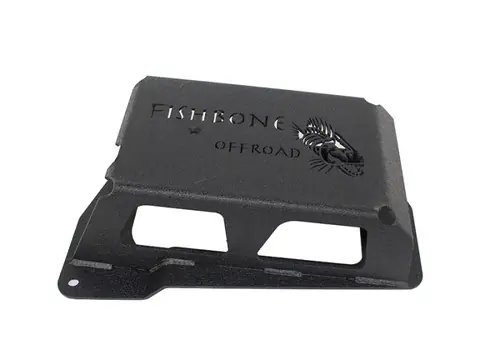 Time-Limited Fishbone Offroad 12-17 Jeep Wrangler JK Steel EVAP Canister Skid Plates - Black Textured Powdercoat