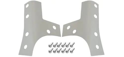 Kentrol 07-18 Jeep Wrangler JK Windshield Support Overlays Pair - Polished Silver Special Discount