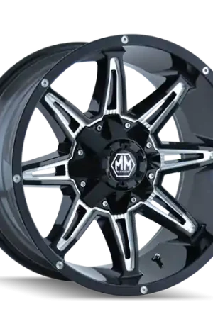 Instant Buy Mayhem 8090 Rampage 17x9 / 6x135 BP / -12mm Offset / 106mm Hub Black w/ Milled Spokes Wheel