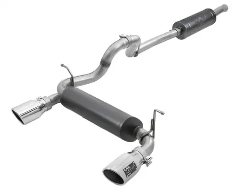 Secure Checkout Rebel Series 2.5in 304 SS Cat-Back Exhaust w/ Polished Tips 2018-2025 Jeep Wrangler (JL) V6 3.6L - 49-38066-P